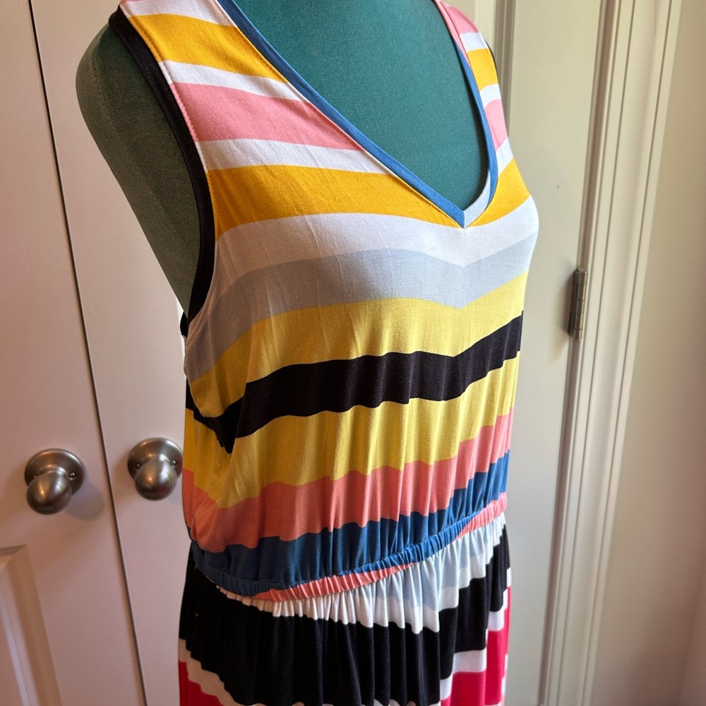 Lane Bryant Chevron Midi Dress EUC - Picture 4 of 8